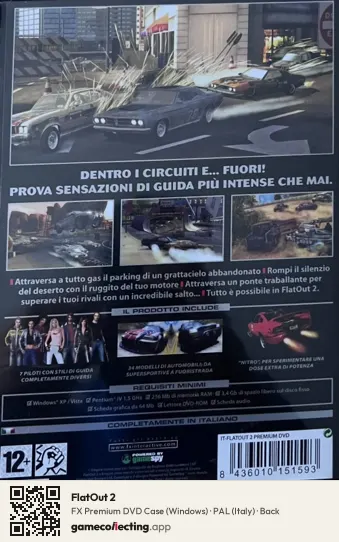 FlatOut 2 Computer, Italy box back