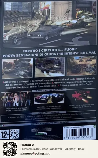 FlatOut 2 Computer, Italy box back