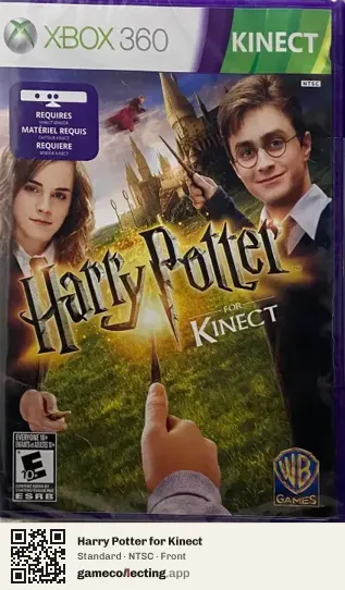 Harry Potter for Kinect Xbox 360, NTSC box front