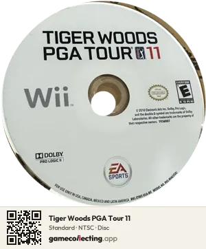 Tiger Woods PGA Tour 11 Nintendo Wii, NTSC disc