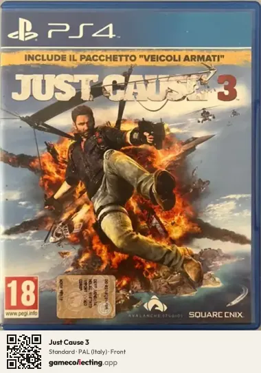 Just Cause 3 PlayStation 4, Italy box front