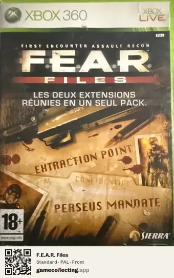 F.E.A.R. Files Xbox 360, PAL box front