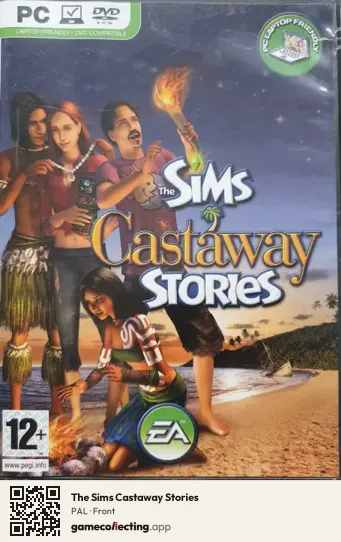 The Sims Castaway Stories Computer, PAL box front