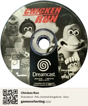 Chicken Run Sega Dreamcast, PAL disc