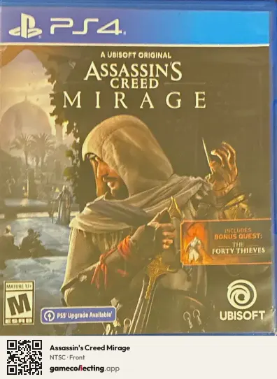 Assassin's Creed Mirage PlayStation 4, NTSC box front