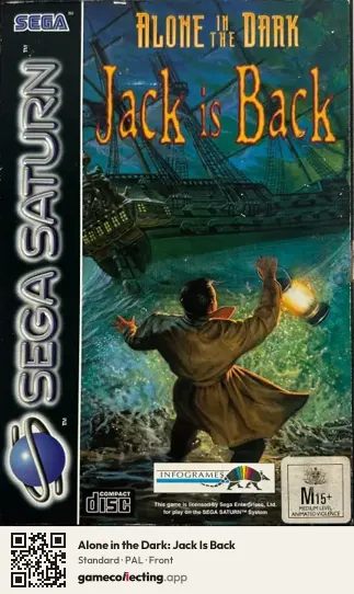 Alone in the Dark: Jack Is Back Sega Saturn, PAL box front