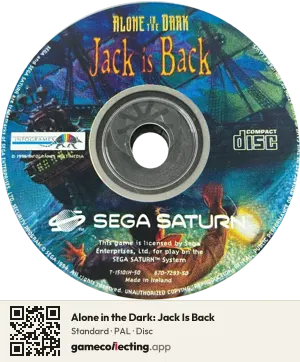 Alone in the Dark: Jack Is Back Sega Saturn, PAL disc