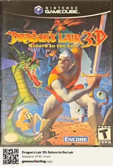 Dragon's Lair 3D: Return to the Lair Nintendo GameCube, NTSC box front