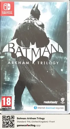 Batman: Arkham Trilogy Nintendo Switch, United Kingdom box front