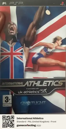 International Athletics PlayStation Portable, United Kingdom box front