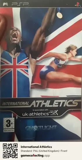 International Athletics PlayStation Portable, United Kingdom box front