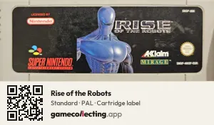 Rise of the Robots Super Nintendo Entertainment System, PAL cartridge label
