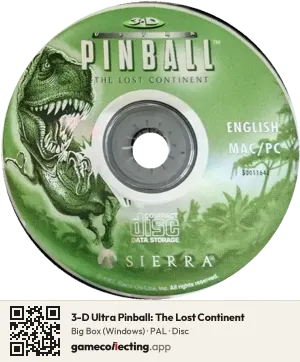3-D Ultra Pinball: The Lost Continent Computer, PAL disc