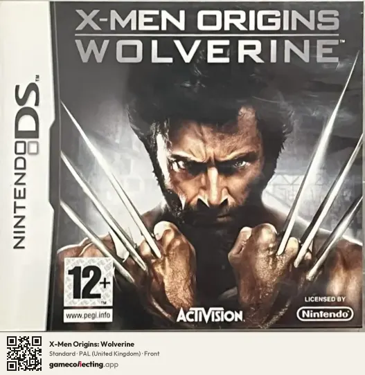 X-Men Origins: Wolverine Nintendo DS, United Kingdom box front