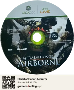 Medal of Honor: Airborne Xbox 360, PAL disc