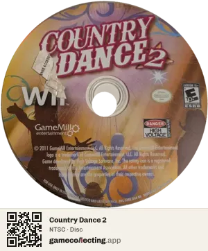 Country Dance 2 Nintendo Wii, NTSC disc