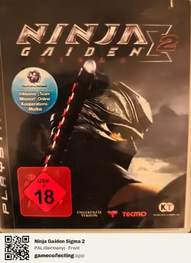 Ninja Gaiden Sigma 2 PlayStation 3, Germany box front