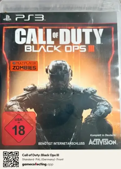 Call of Duty: Black Ops III PlayStation 3, Germany box front