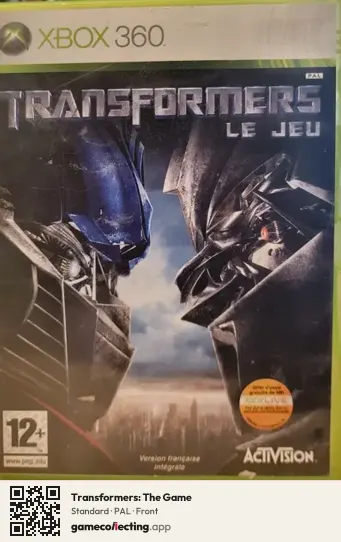 Transformers: The Game Xbox 360, PAL box front