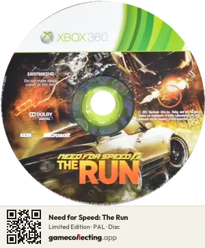 Need for Speed: The Run Xbox 360, PAL disc