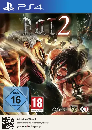 Attack on Titan 2 PlayStation 4, Germany box front