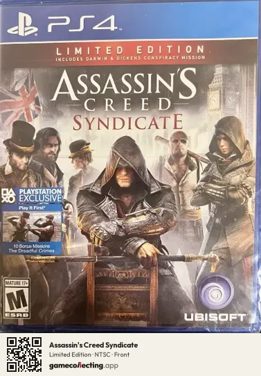 Assassin's Creed Syndicate PlayStation 4, NTSC box front