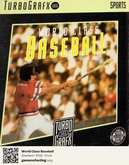 World Class Baseball TurboGrafx-16, NTSC box front