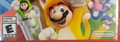 Super Mario 3D World, the ESRB box on its front