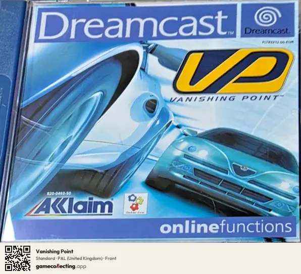 Vanishing Point Sega Dreamcast, United Kingdom box front