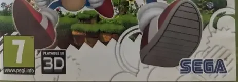 Sonic Generations, the PEGI square on its front