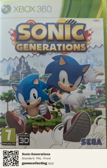 Sonic Generations Xbox 360, PAL box front