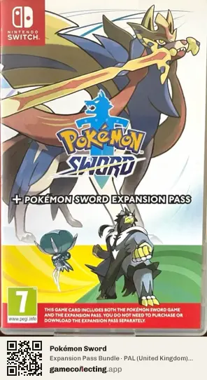 Pokémon Sword Nintendo Switch, United Kingdom box front