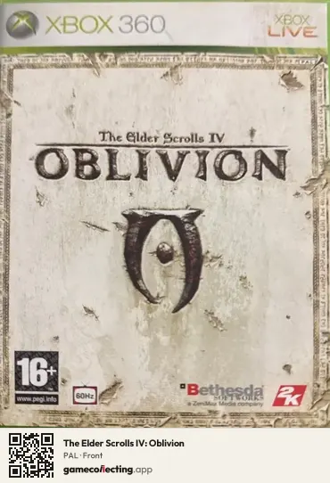 The Elder Scrolls IV: Oblivion Xbox 360, PAL box front
