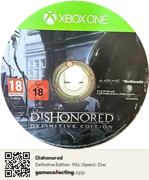Dishonored Xbox One, PAL disc