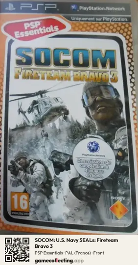 SOCOM: U.S. Navy SEALs: Fireteam Bravo 3 PlayStation Portable, France box front