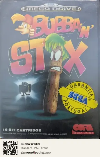 Bubba 'n' Stix Sega Mega Drive / Genesis, PAL box front