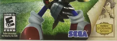 Sonic and the Black Knight, the ESRB box on its front