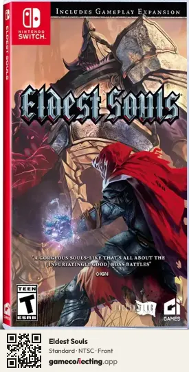 Eldest Souls Nintendo Switch, NTSC box front