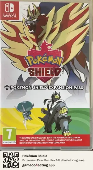 Pokémon Shield Nintendo Switch, United Kingdom box front