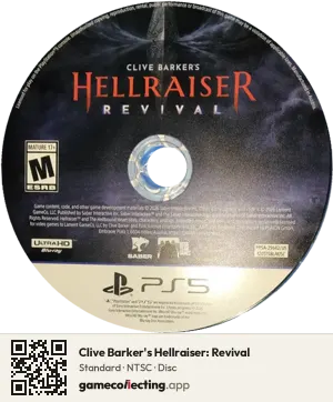 Clive Barker's Hellraiser: Revival PlayStation 5, NTSC disc