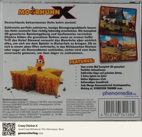 Crazy Chicken X Computer, Germany box back
