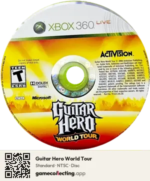 Guitar Hero World Tour Xbox 360, NTSC disc