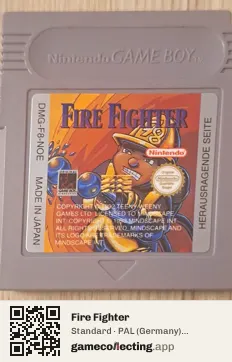 Fire Fighter Game Boy, PAL cartridge label