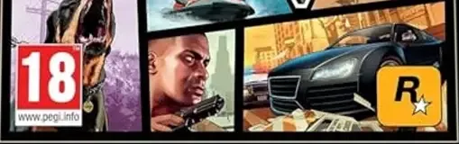 Grand Theft Auto V, the PEGI square on its front