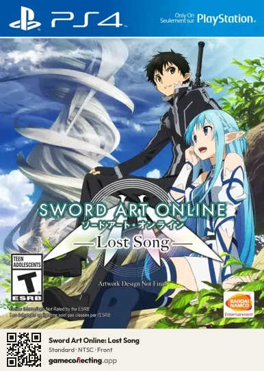 Sword Art Online: Lost Song PlayStation 4, NTSC box front
