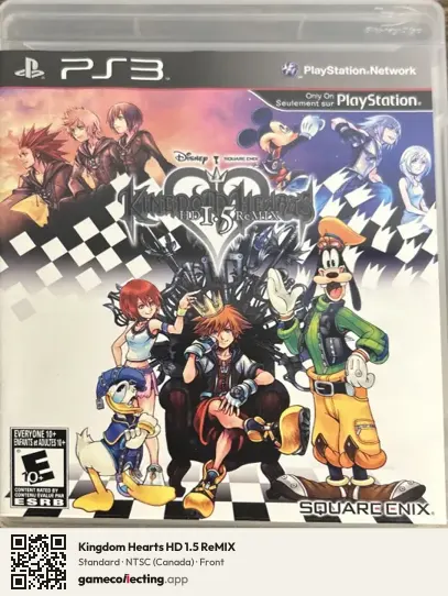 Kingdom Hearts HD 1.5 ReMIX PlayStation 3, Canada box front