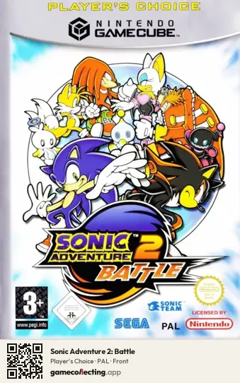 Sonic Adventure 2: Battle Nintendo GameCube, PAL box front