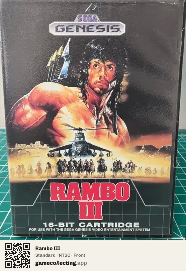 Rambo III Sega Mega Drive / Genesis, NTSC box front