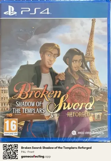 Broken Sword: Shadow of the Templars: Reforged PlayStation 4, PAL box front