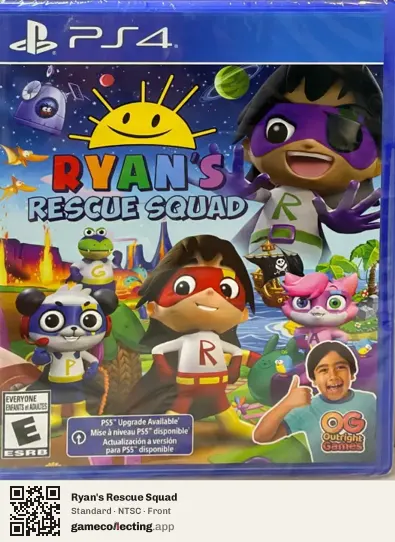 Ryan's Rescue Squad PlayStation 4, NTSC box front